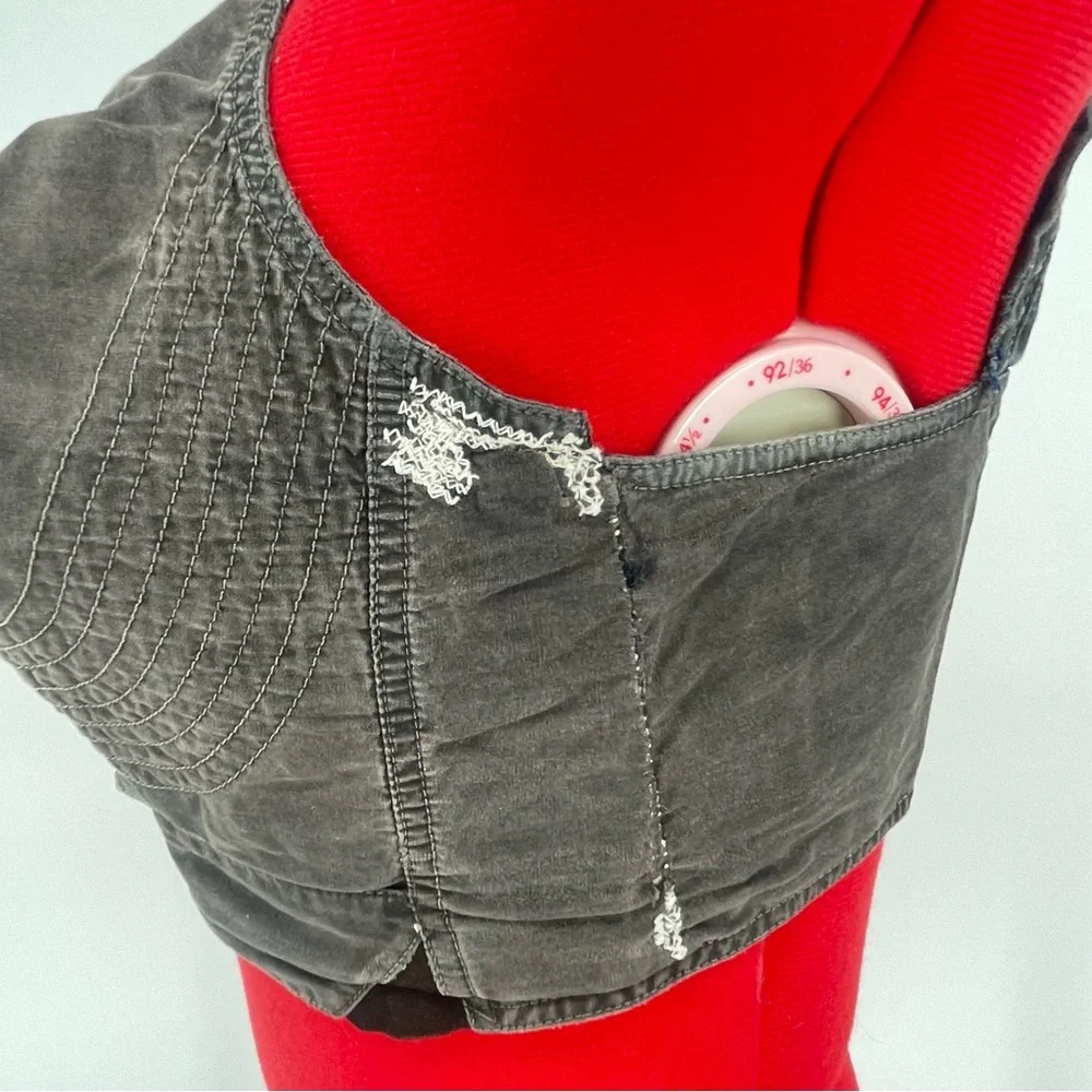 Vintage Exquisite Form Washed Black Cotton Authentic Bullet Bra / Size 34D - Picture 6 of 12